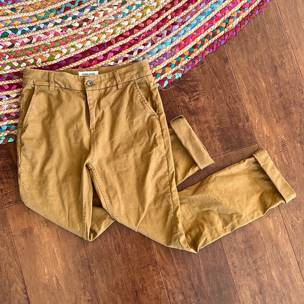 Tradlands Chino “Transit” Pant in mustard, size 2